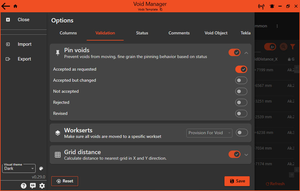 Simplified Options View